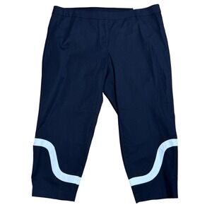 NWT Alfani Cropped Trousers Size 22W Work Chic Contemporary Preppy‎ Monochrome